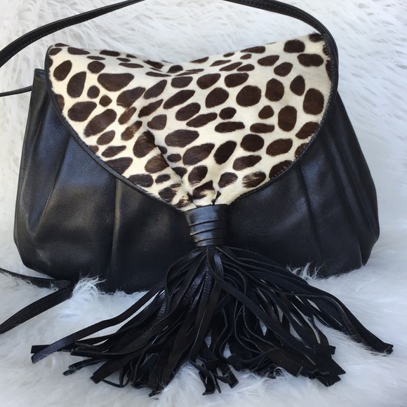 Susan Gail Handbags - Vintage Susan Gail Leather / Giraffe Fur Crossbody